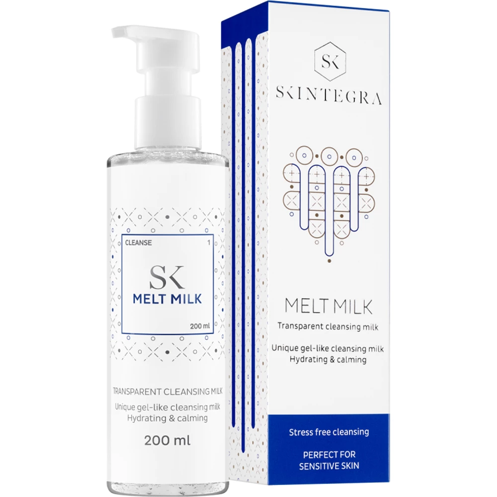 Skintegra Melt Milk – Lapte de Curățare Gel Transparent 200 ml | Demachiant & Hidratare Intensă pentru Piele Sensibilă