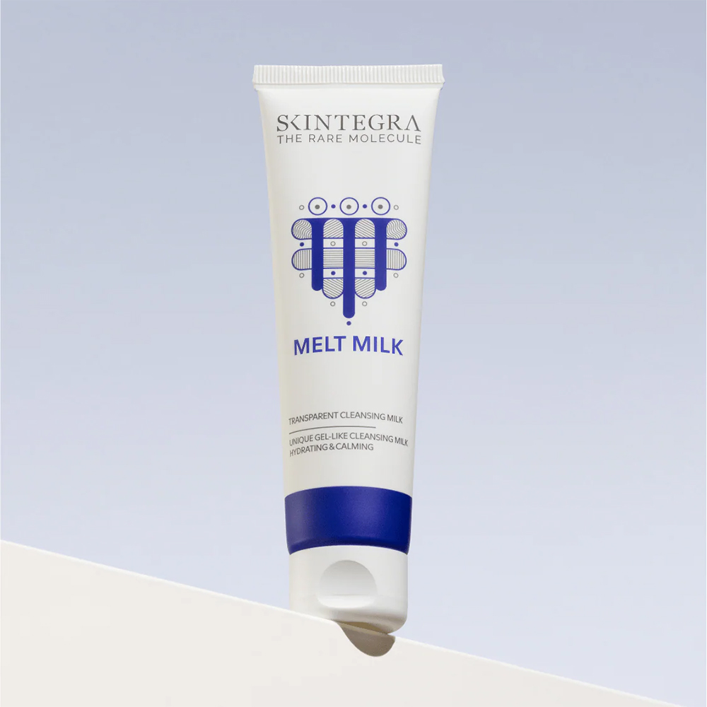 SKINTEGRA Melt Milk Transparent Gel - lapte de curatare formulat cu proteina de ovaz hidrolizata si fermenti probiotici, care contribuie la indepartarea machiajului si impuritatilor si la mentinerea barierei cutanate - 50 ml