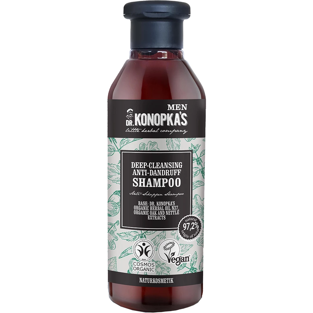 DR. KONOPKA'S LITTLE HERBAL COMPANY Men Sampon Anti-Matreata - Curatare Profunda si Calmarea Scalpului, 280 ml