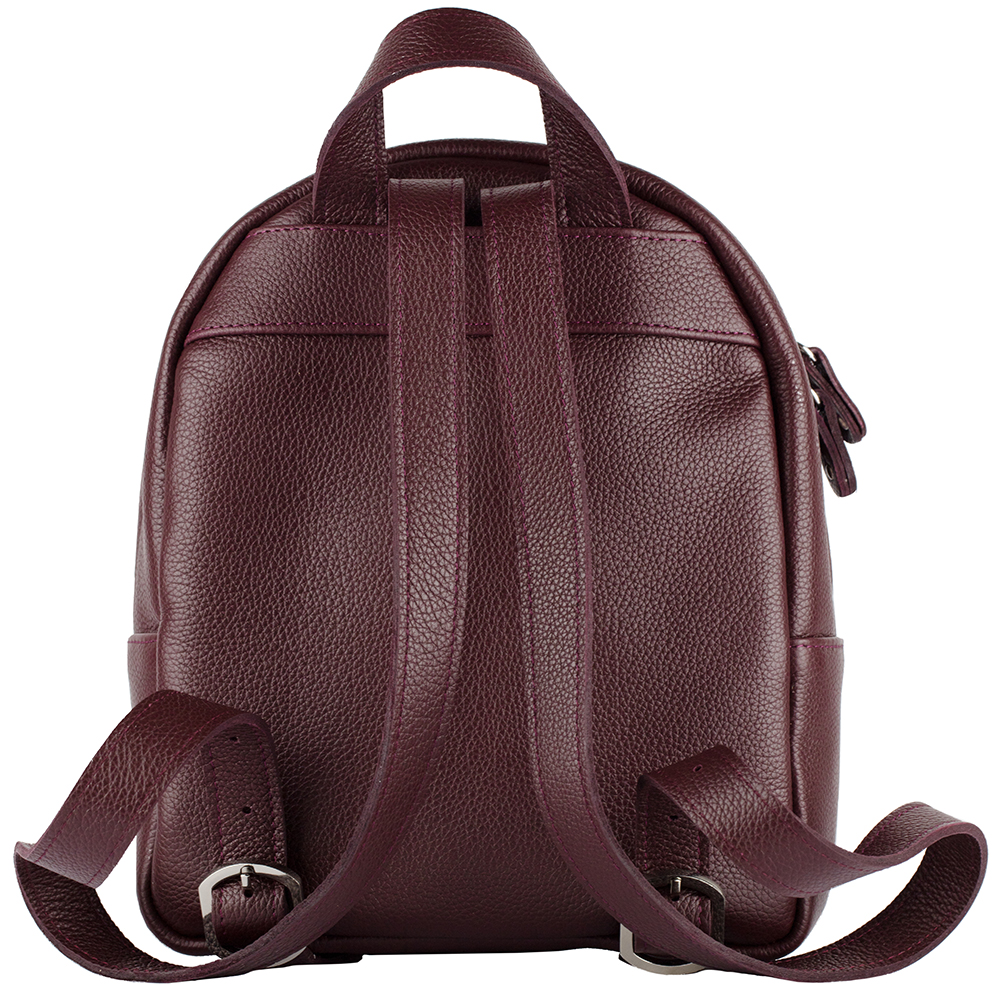 Metallic Burgundy Limited Edition Leather Backpack
