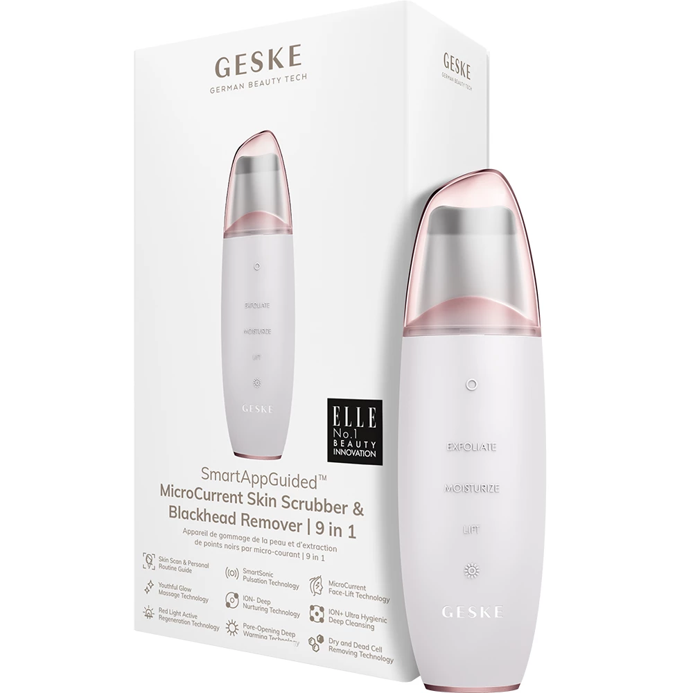 GESKE Starlight Spatula Ultrasonica pentru Ten 9 in 1 - Curatare Profunda si Lifting Facial cu Microcurenti, 150g
