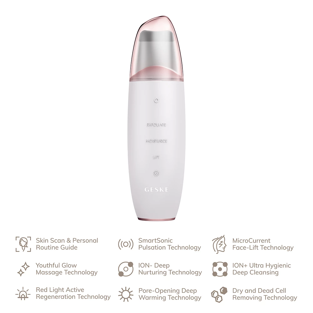 GESKE Starlight Spatula Ultrasonica pentru Ten 9 in 1 - Curatare Profunda si Lifting Facial cu Microcurenti, 150g