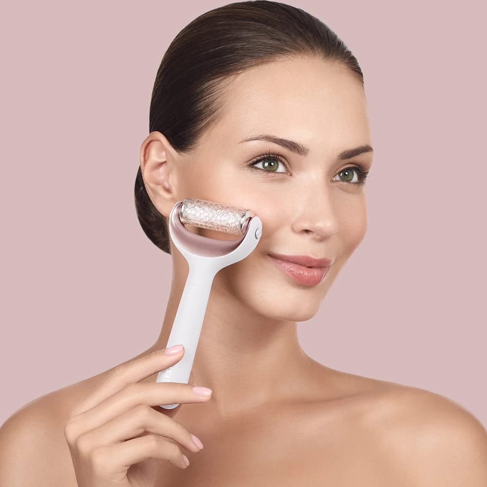 GESKE MicroNeedle Face and Body Roller 8 in 1 – Dispozitiv Profesional pentru Îngrijirea Feței și Corpului, Starlight | German Beauty Tech