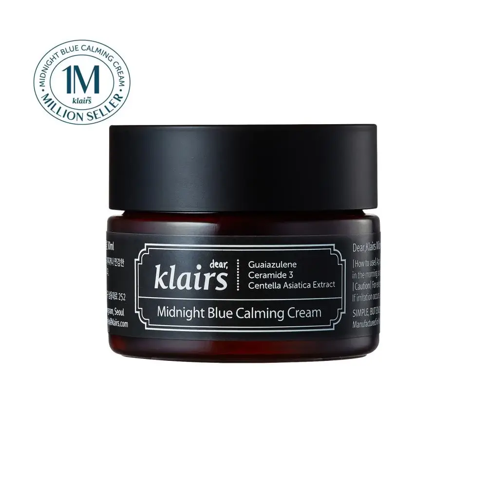 Dear Klairs Midnight Blue Crema de Fata Calmanta 30 ml - Efect Calmanti si Regenerare Piele Sensibila, 30 ml