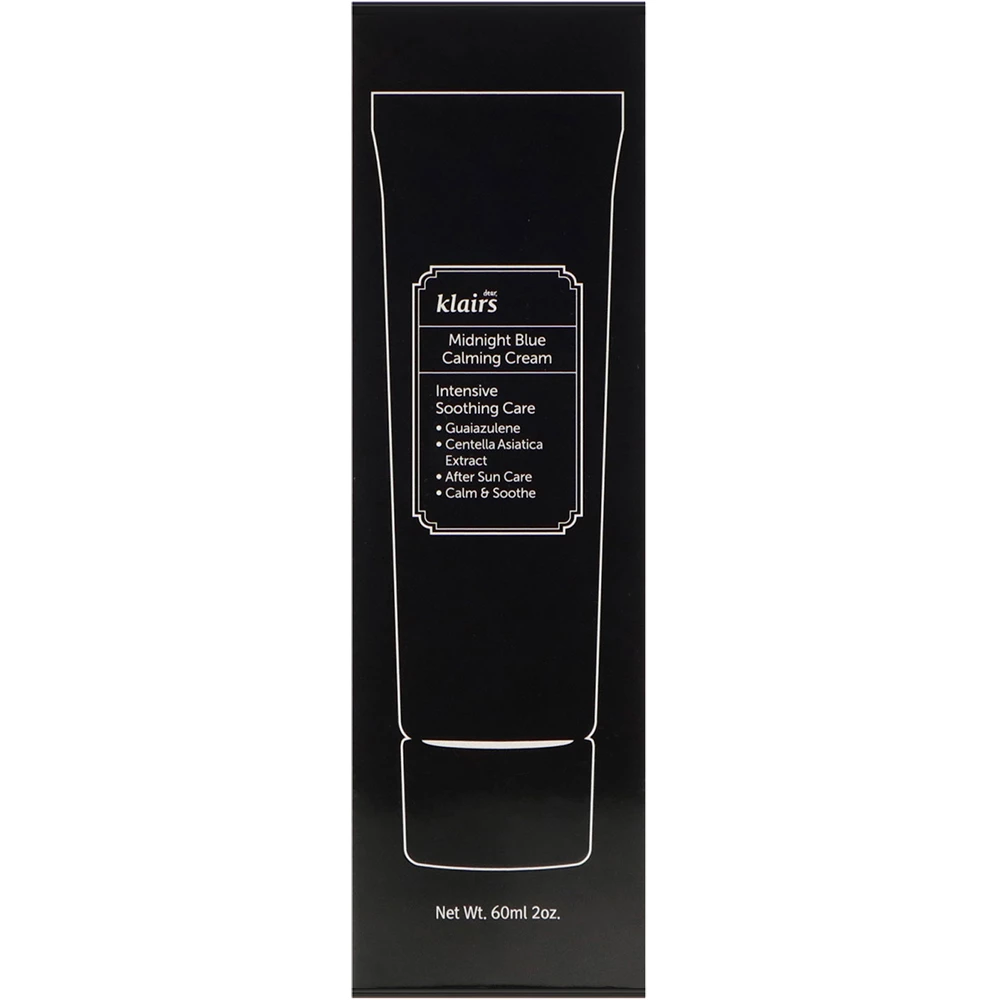 Dear Klairs Midnight Blue Crema de Fata Calmare Intensiva - Calmare, Regenerare si Reducerea Roseatei, 60 ml