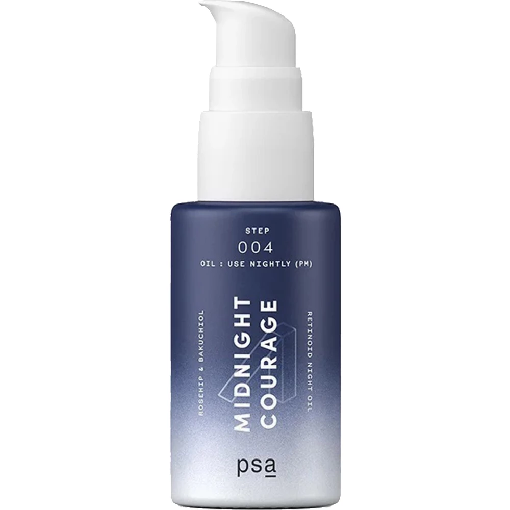 Midnight Courage Ulei de fata de noapte cu retinoid, bakuchiol si ulei de macese 15 ml