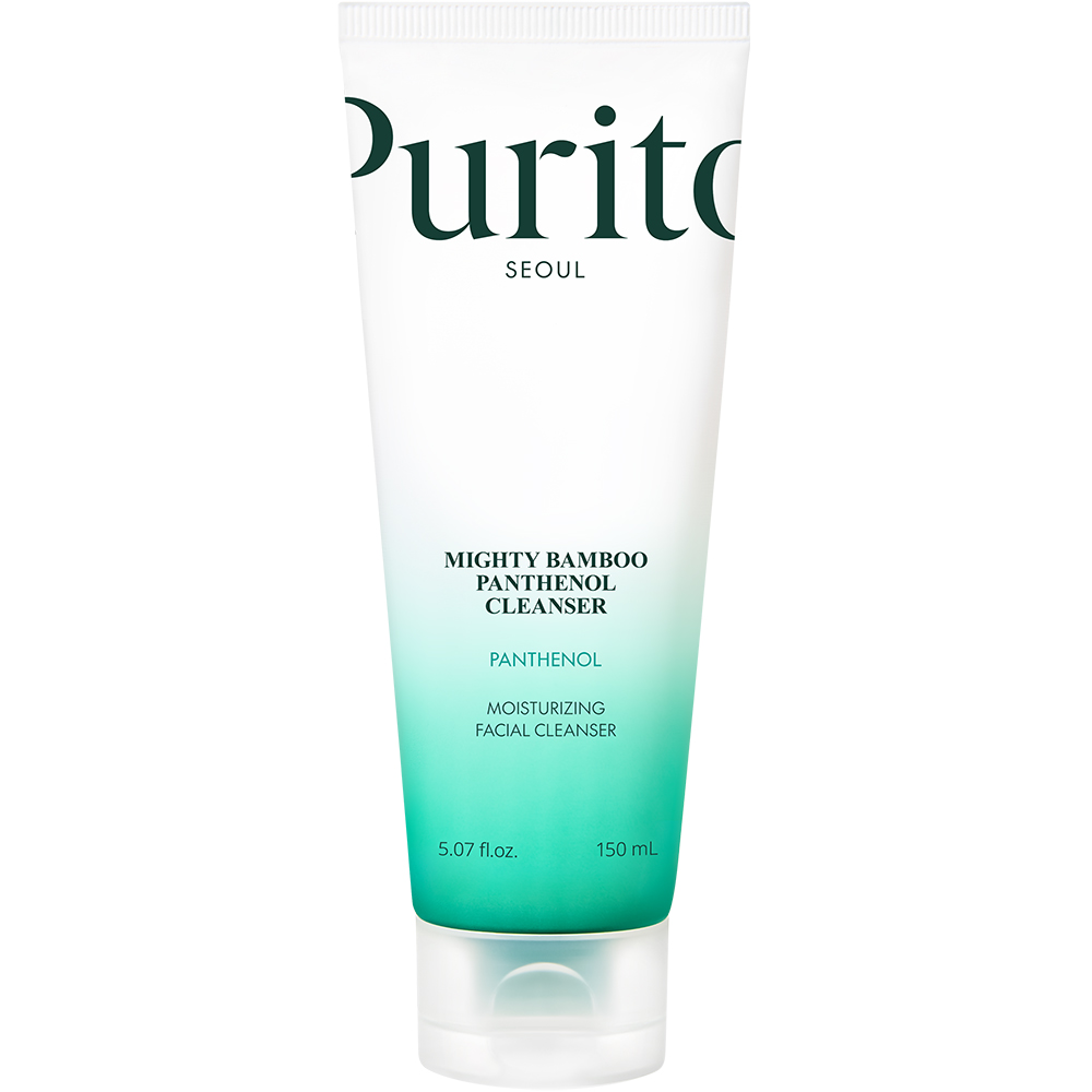 PURITO Mighty Bamboo Panthenol Cleanser - gel de curatare formulat cu extract de bambus Damyang si panthenol, care contribuie la curatarea delicata si la metinerea confortului pielii - 150 ml