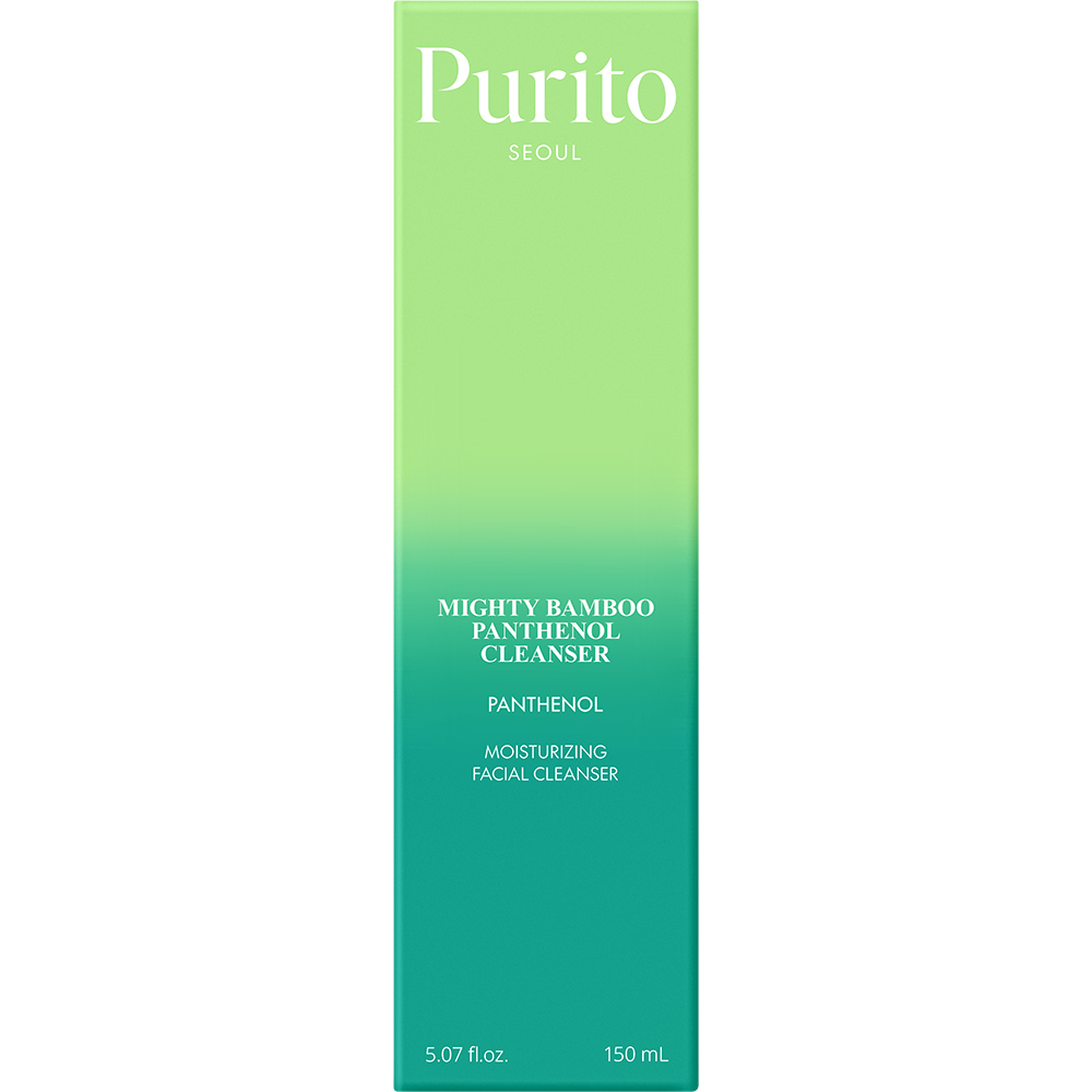 PURITO Mighty Bamboo Panthenol Cleanser - gel de curatare formulat cu extract de bambus Damyang si panthenol, care contribuie la curatarea delicata si la metinerea confortului pielii - 150 ml