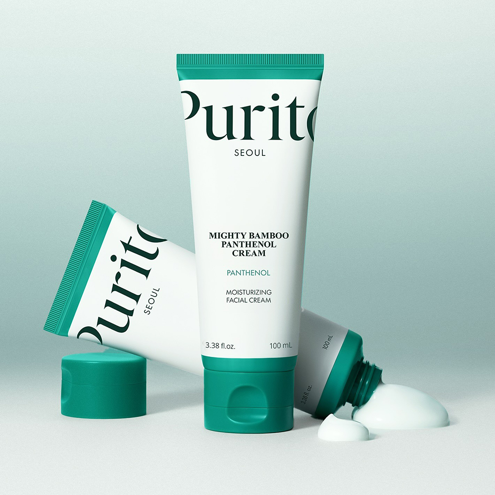 PURITO Mighty Bamboo Crema pentru Fata Panthenol - Reparare Bariera si Hidratare Intensa, 100 ml