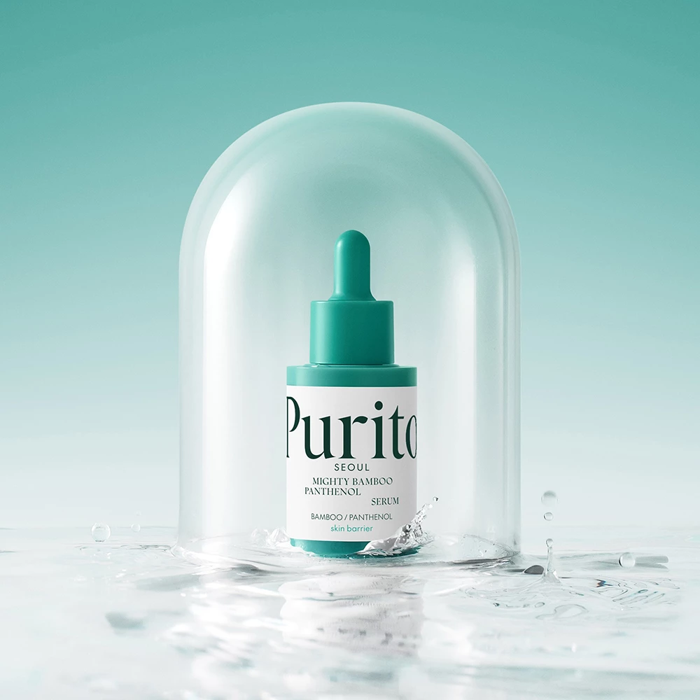 Purito Mighty Bamboo Panthenol Serum – Ser Intensiv Hidratant și Reparator cu 13% Panthenol & Ectoin (30 ml)