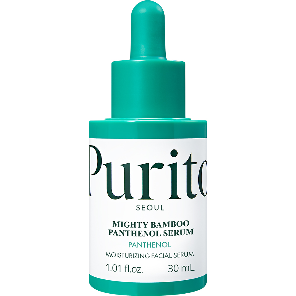 PURITO Mighty Bamboo Panthenol Serum - ser de fata formulat cu pantenol, ectoina si extract de bambus Damyang, care contribuie la intarirea barierei de hidratare si la mentinerea confortului pielii uscate si sensibile - 30 ml
