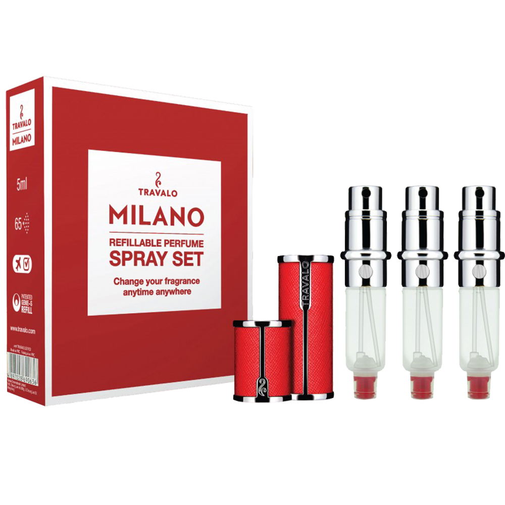 Milano HD Elegance Set de recipiente reincarcabil Unisex Rosu 3X5ml