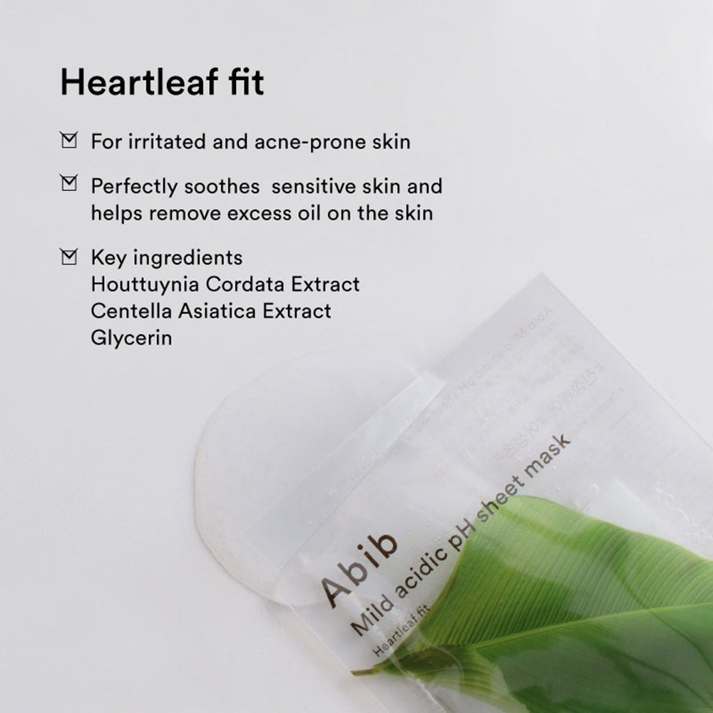 Mild Acidic ph Sheet Mask Heartleaf Fit Masca de fata calmanta 30 ml