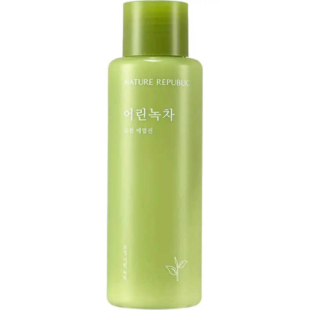 NATURE REPUBLIC Mild Green Emulsion Emulsie hidratanta pentru fata cu ceai verde - Hidratare profunda si efect antioxidant, 155 ml