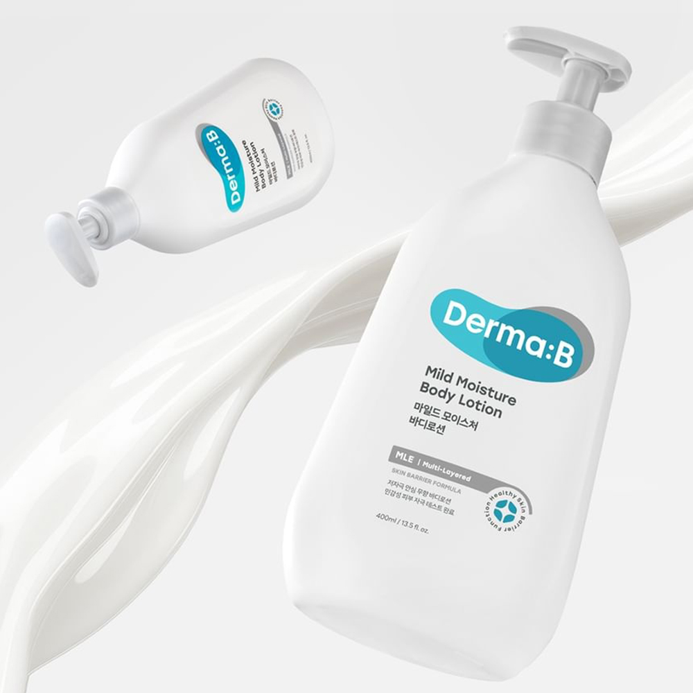 DERMA:B Mild Moisture Lotiune hidratanta pentru corp 400 ml - Hidratare intensa si calmare pentru piele sensibila, 400 ml