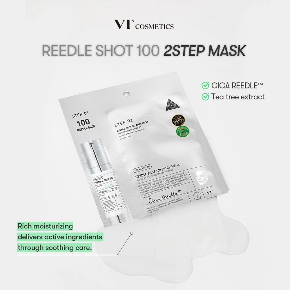 VT COSMETICS Reedle Shot Masca de fata calmanta 100 - Hidratare intensa si elasticitate, 25g