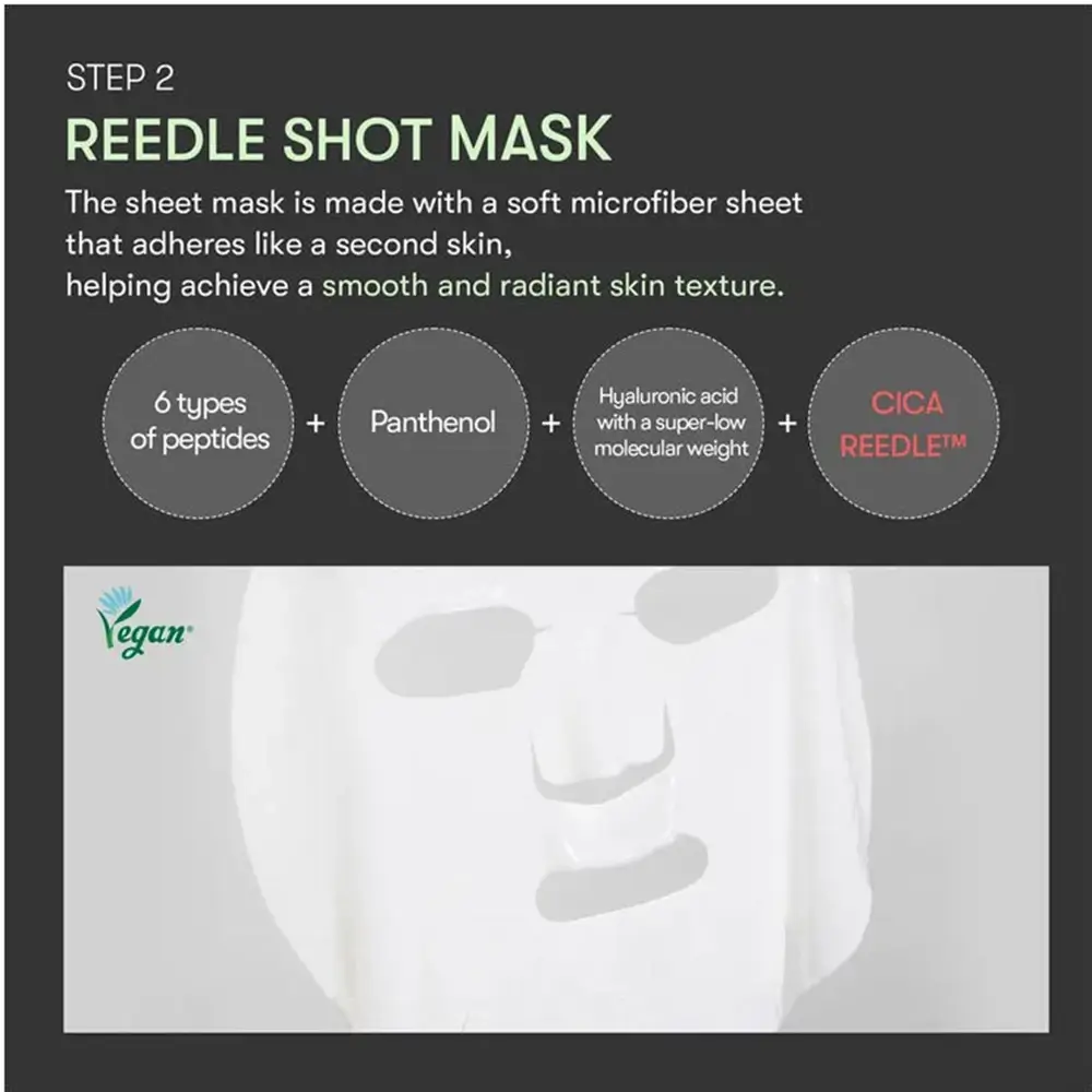 VT COSMETICS Reedle Shot 300 Masca de fata 2 pasi - Hidratare intensiva si Luminozitate profunda, 1,5 gr