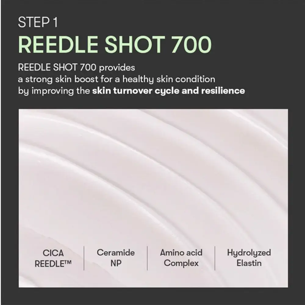 VT Cosmetics Reedle Shot 700 Masca de fata 2 pasi - Hidratare intensa si anti-rid, 1,5 gr