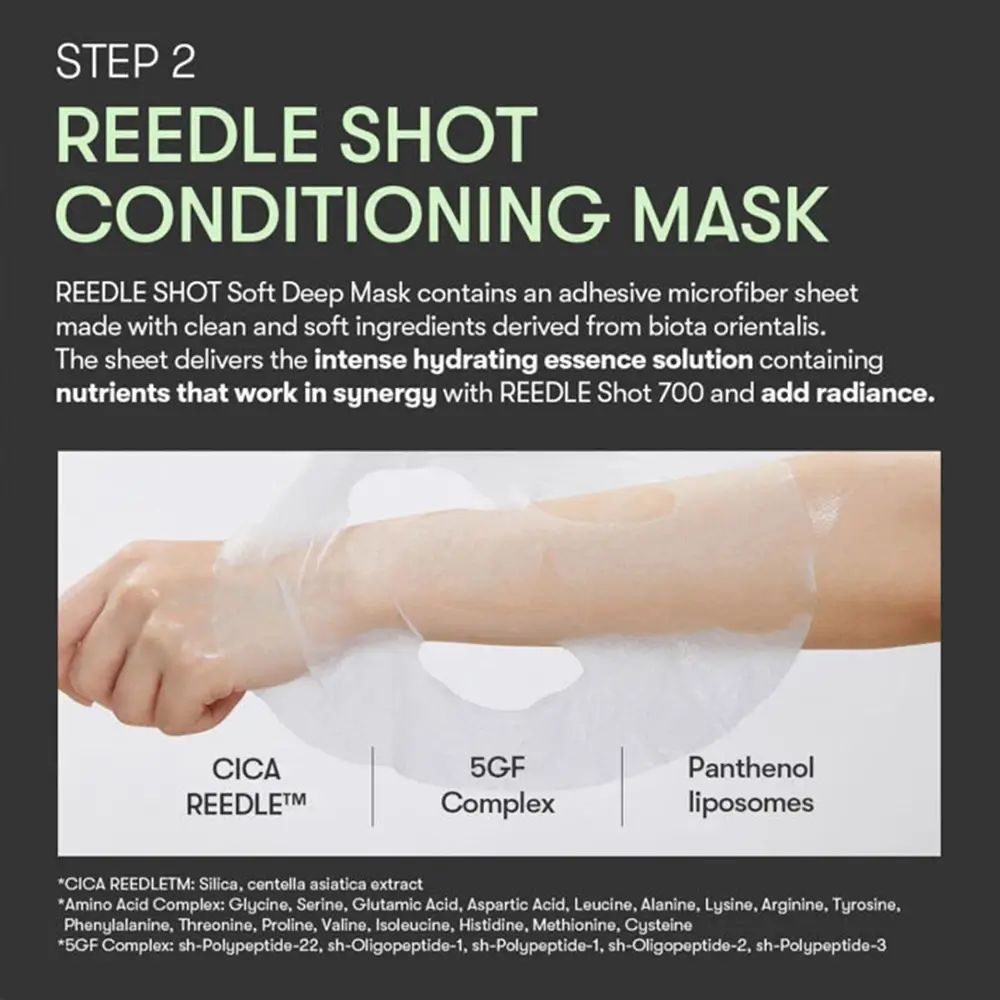 VT Cosmetics Reedle Shot 700 Masca de fata 2 pasi - Hidratare intensa si anti-rid, 1,5 gr