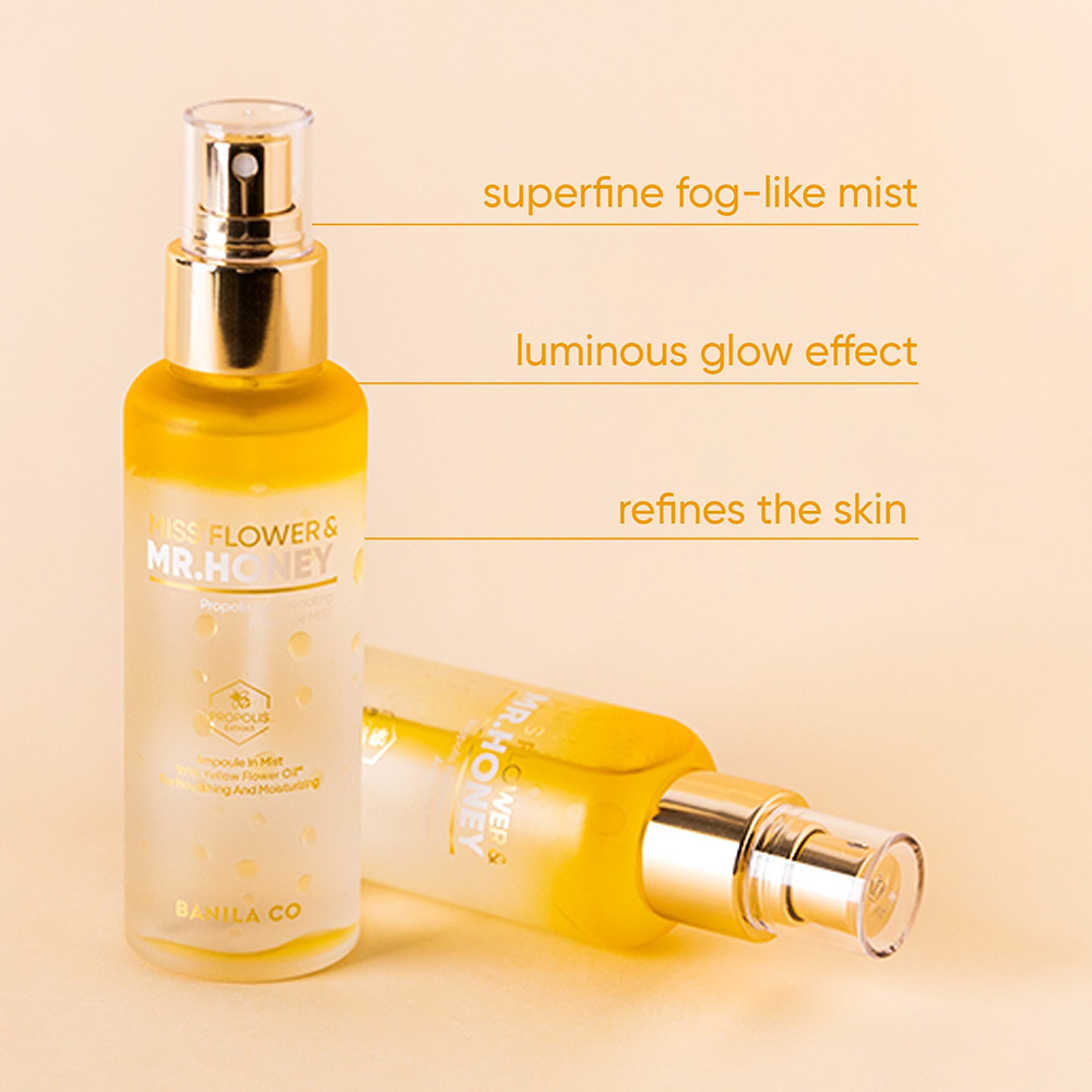 Miss Flower and Mr. Honey Propolis Rejuvenating Mist pentru revitalizare instantanee și hidratare intensă, 99 ml