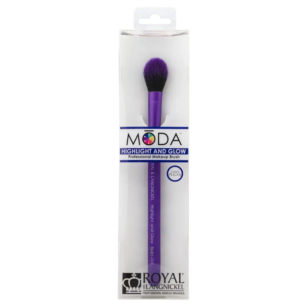 ROYAL AND LANGNICKEL Moda Pensula pentru aplicarea iluminatorului Glow Pro - Pensula vegana pentru stralucire intensa si aplicare precisa, 1 buc