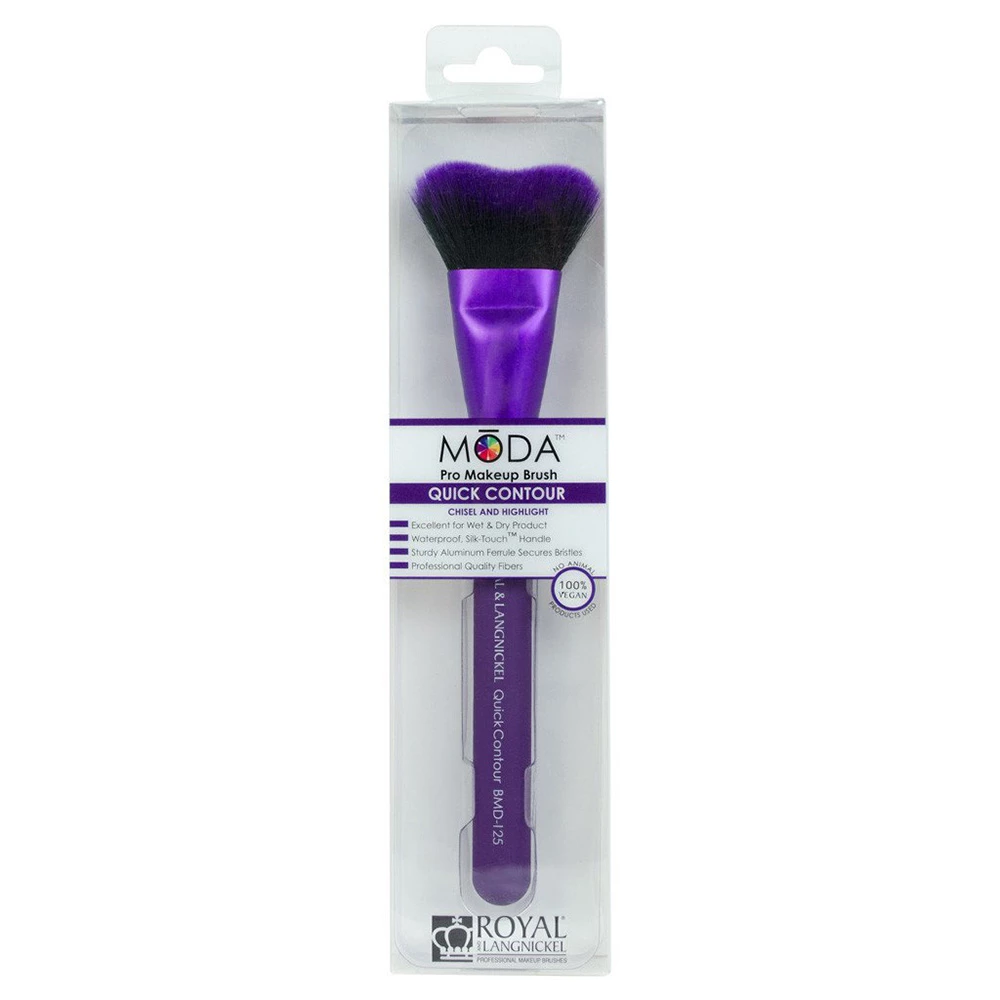 ROYAL AND LANGNICKEL Moda Pensula pentru contur rapid Sculpt & Glow - Pensula pentru contur si iluminare, finisare rapida si precisa, vegana, manevrare usoara, 1 buc