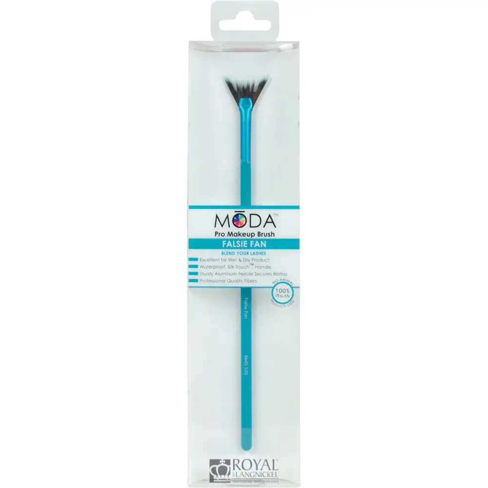 ROYAL AND LANGNICKEL MODA Pensula pentru gene Falsie Fan - Alungire si Separare Profesionala pentru Gene, 10 g