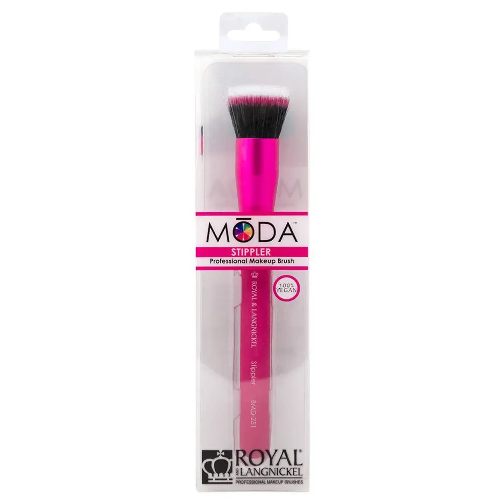 ROYAL AND LANGNICKEL Moda Pensula Rotunda Multifunctionala Airbrush Finish - pentru fond de ten lichid si pudra, efect flawless si ergonomic, 100% vegan, 1 buc.
