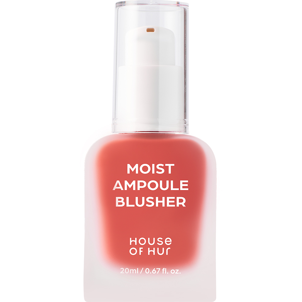 HOUSE OF HUR Moist Ampoule Blusher - fard de obraz lichid cu textura usoara tip ser, care contribuie la obtinerea unui plus natural de culoare si luminozitate si la metinerea confortului pielii - 20 ml - 05 Peach Coral