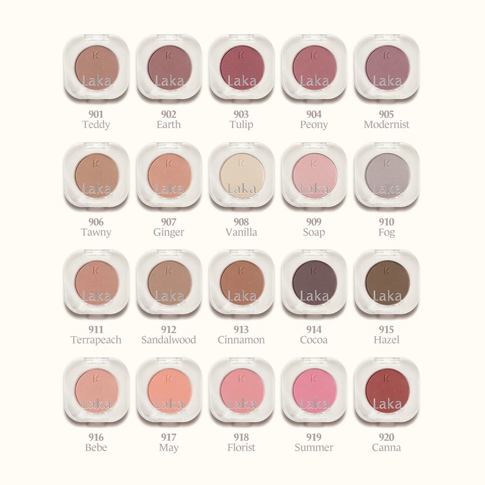 LAKA Mono Eyeshadow fard de pleoape 907 Ginger - intensitate si durabilitate, 1.8 gr