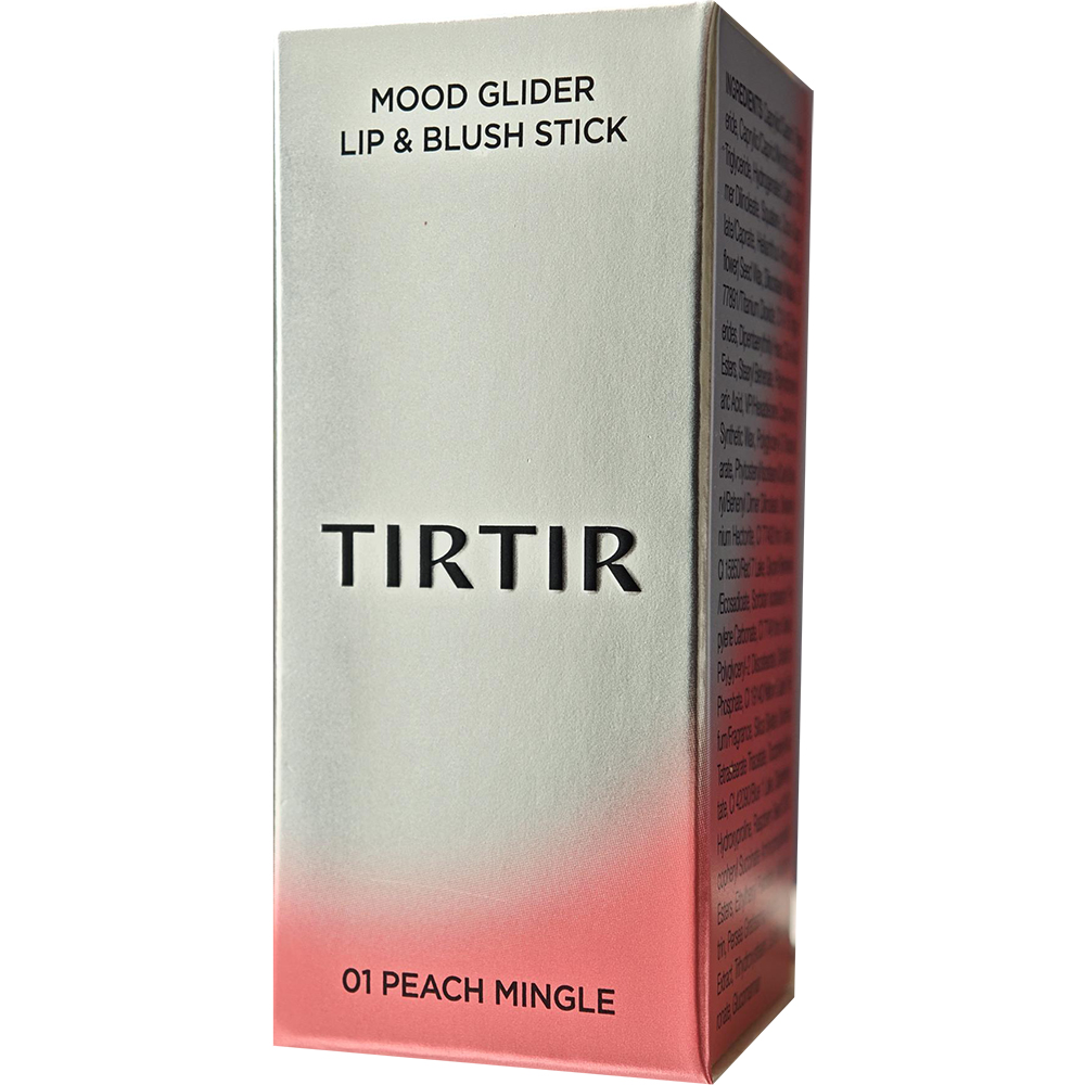 TIRTIR Mood Glider Lip and Blush Stick, 01 Peach Mingle, 3.8 gr - nuantator pentru buze pentru buze, obraji si pleoape, cu intensitate ajustabila prin aplicari succesive si textura usor de aplicat si estompat