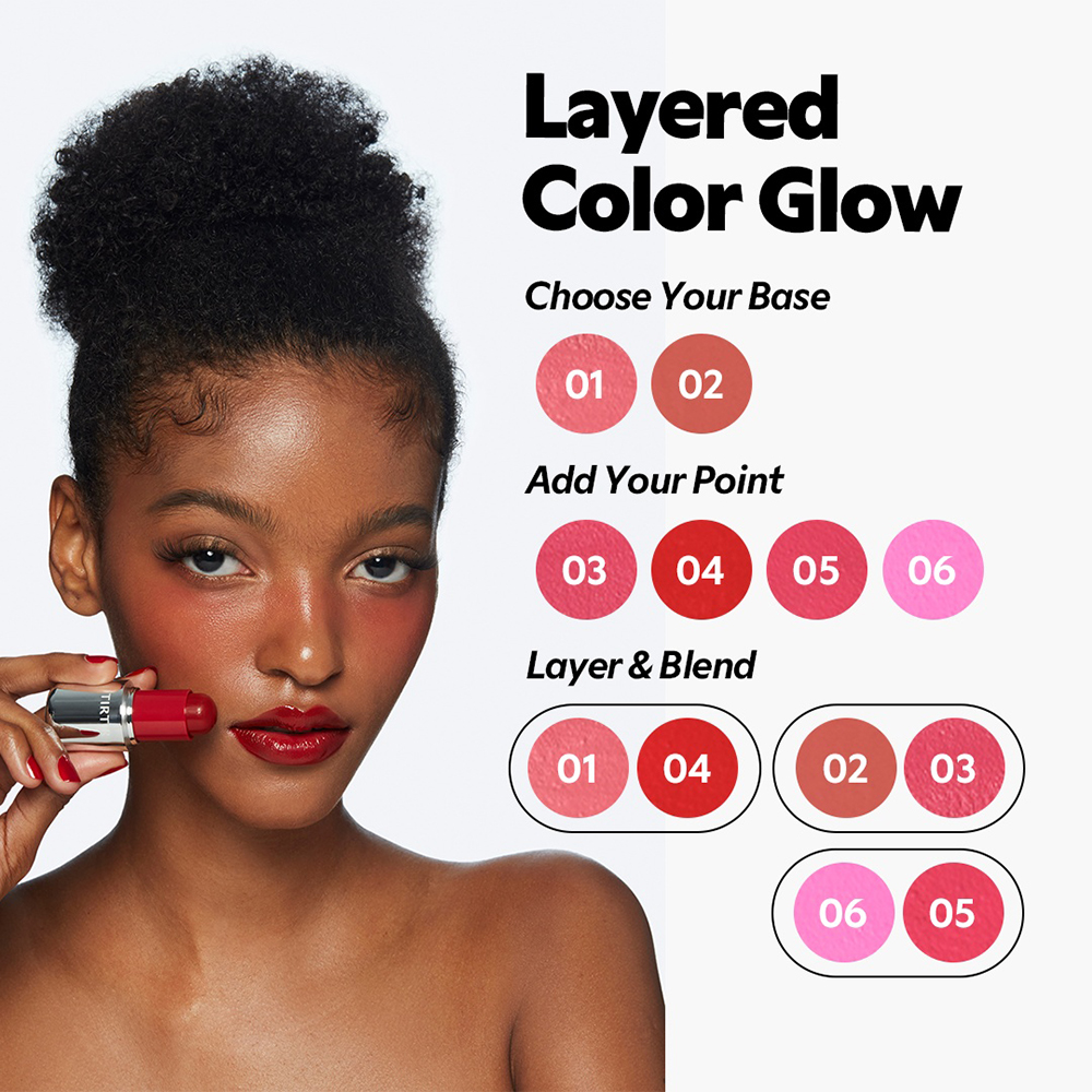 TIRTIR Mood Glider Lip and Blush Stick, 01 Peach Mingle, 3.8 gr - nuantator pentru buze pentru buze, obraji si pleoape, cu intensitate ajustabila prin aplicari succesive si textura usor de aplicat si estompat