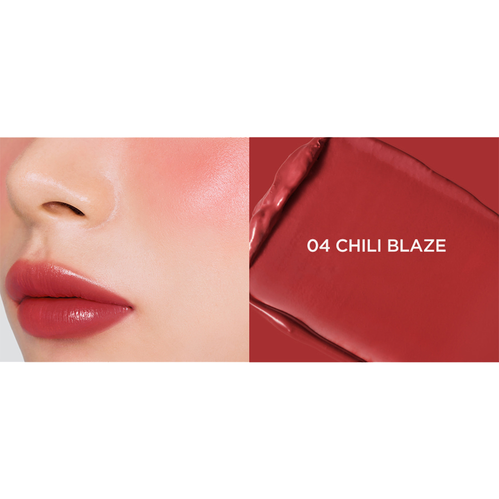TIRTIR Mood Glider Lip and Blush Stick, 04 Chilli Blaze, 3.8 gr - nuantator pentru buze pentru buze, obraji si pleoape, cu intensitate ajustabila prin aplicari succesive