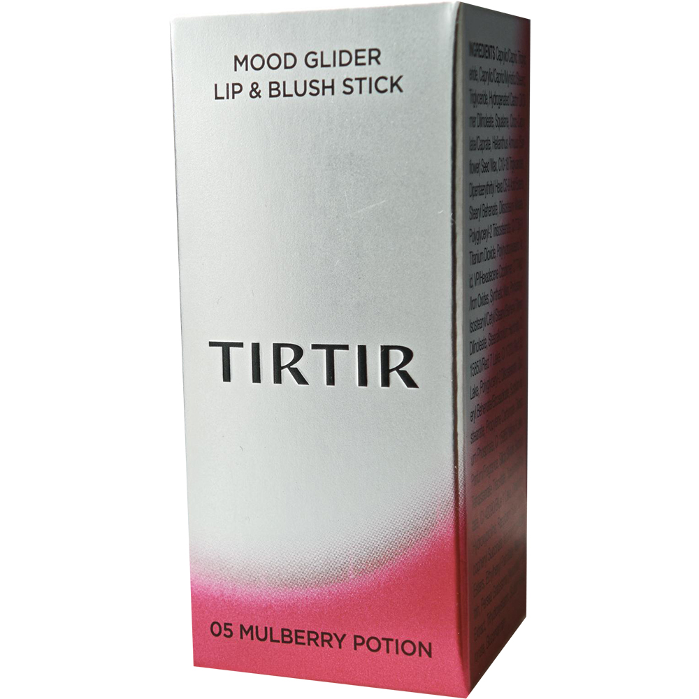 TIRTIR Mood Glider Lip and Blush Stick, 05 Mulberry Potio, 3.8 gr - nuantator pentru buze pentru buze, obraji si pleoape, cu intensitate ajustabila prin aplicari succesive si estompare usoara