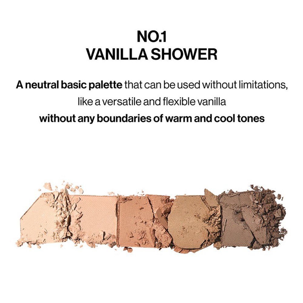 UNLEASHIA Mood Shower Face Palette Fard de pleoape No. 1 Vanilla Shower - aplicare si finisaj, 4 gr