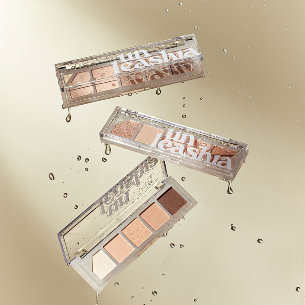 UNLEASHIA Mood Shower Face Palette Fard de pleoape No. 2 Rose Shower - aplicare si estompare, 4 gr