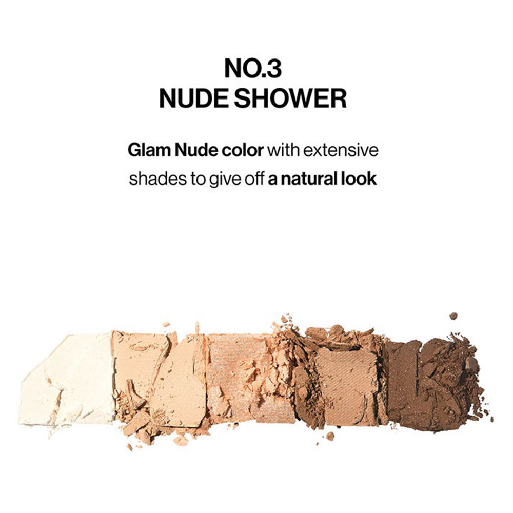 UNLEASHIA Mood Shower Face Palette fard de pleoape No. 3 Nude Shower - luminozitate si evidentiere, 4 gr