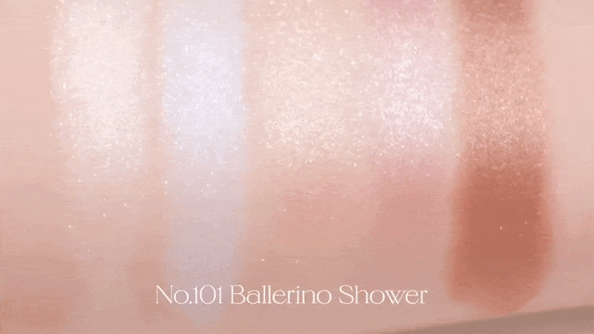 UNLEASHIA Mood Shower Face Palette iluminator de fata 101 Ballerino Shower - luminozitate si claritate, 4 gr