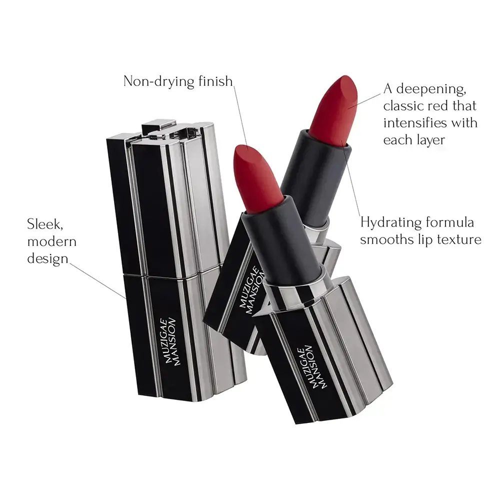MUZIGAE MANSION Moodwear Blur Ruj Mat 008 Revenge - Hidratare si Volumizare Vegana, 4 gr