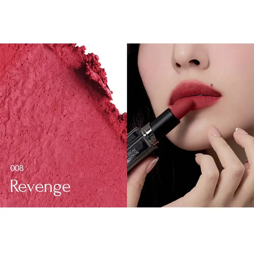 MUZIGAE MANSION Moodwear Blur Ruj Mat 008 Revenge - Hidratare si Volumizare Vegana, 4 gr