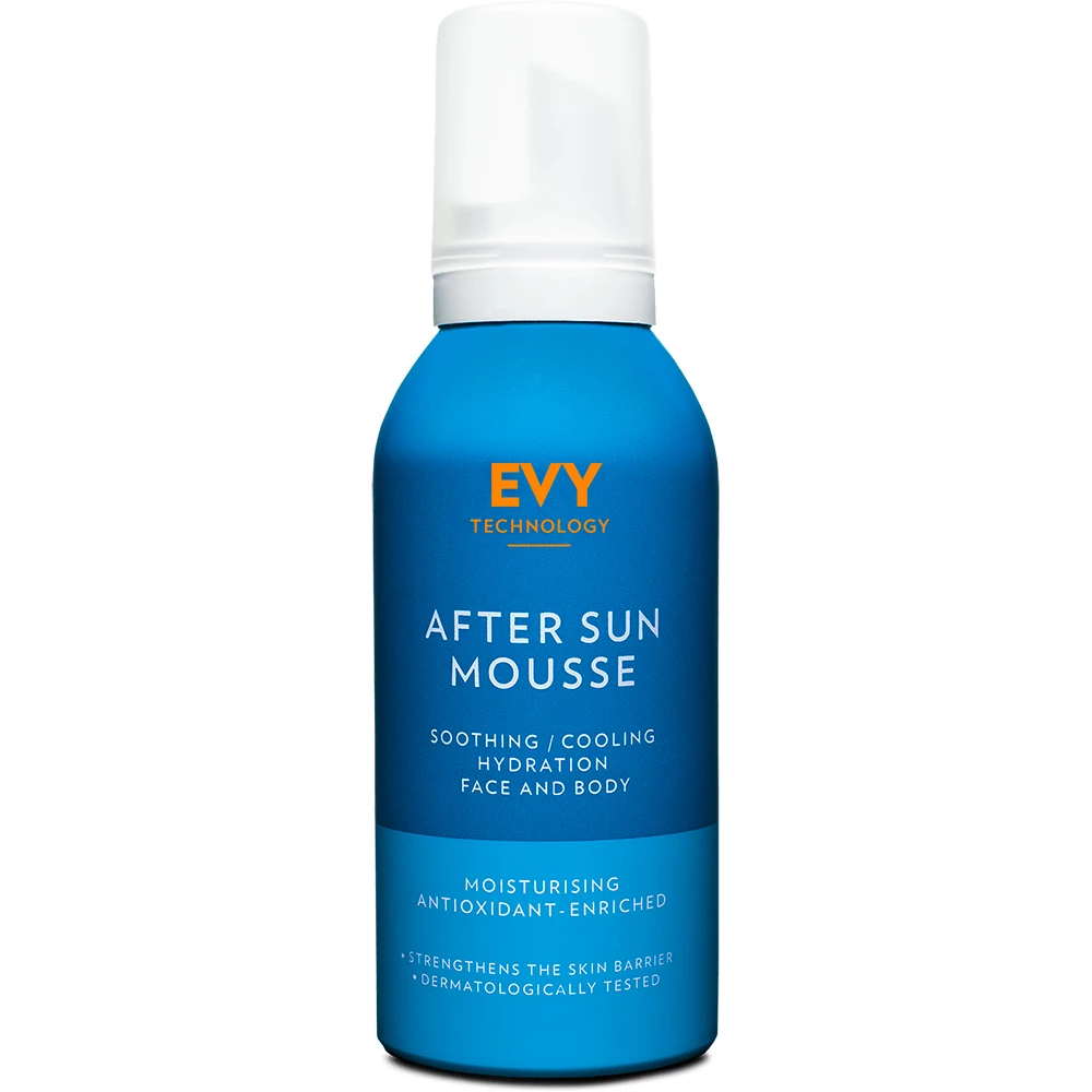 EVY TECHNOLOGY After Sun Mousse Spuma calmanta pentru corp - Hidratare intensa si efect racoritor, 150 ml