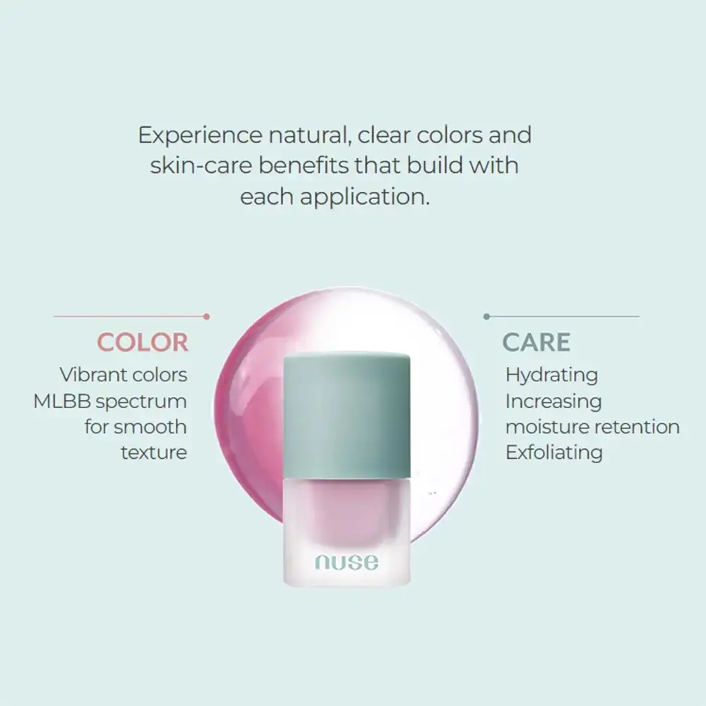 NUSE Mousse Care Cheek Fard de obraz lichid 04 Mauve Solid - Efect natural si hidratare intensa, 16 ml