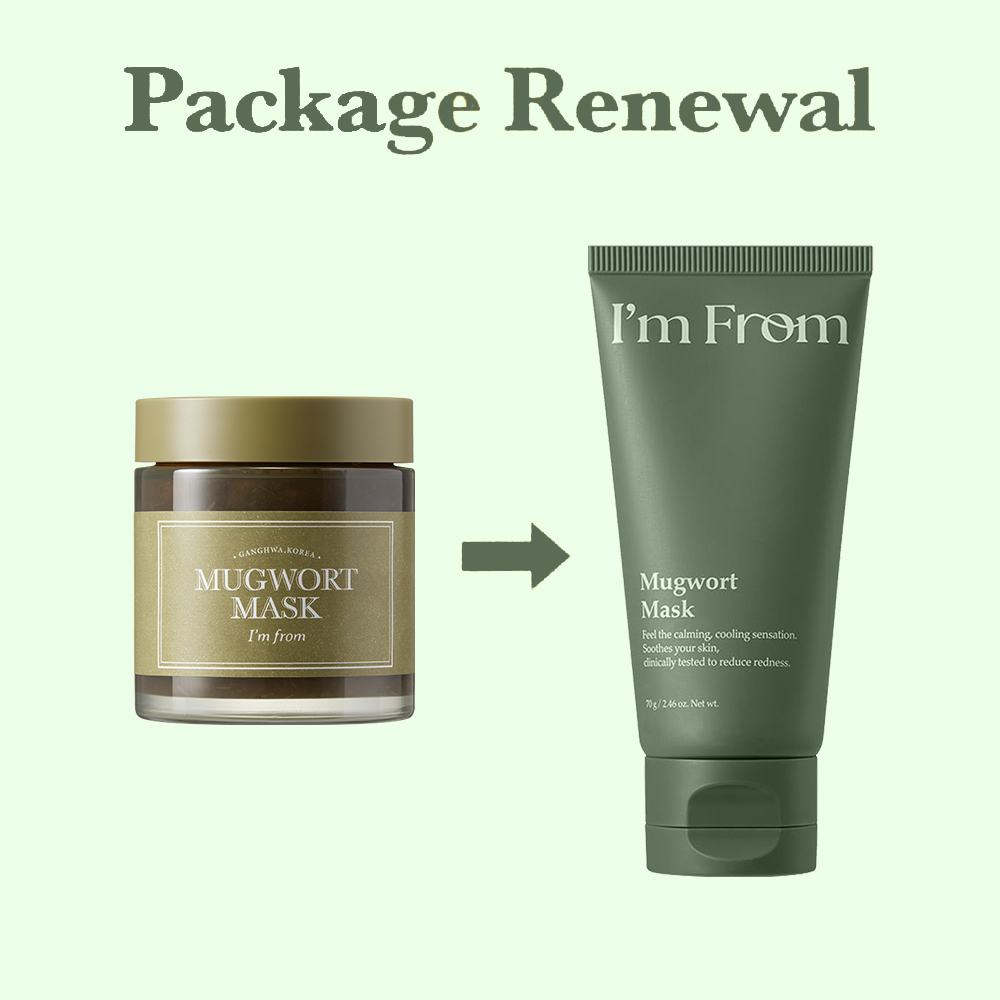 I'M FROM Mugwort Mask 70 gr - Masca de fata formulata cu mugwort si alantoina, care contribuie la calmarea disconfortului si la metinerea hidratarii pielii