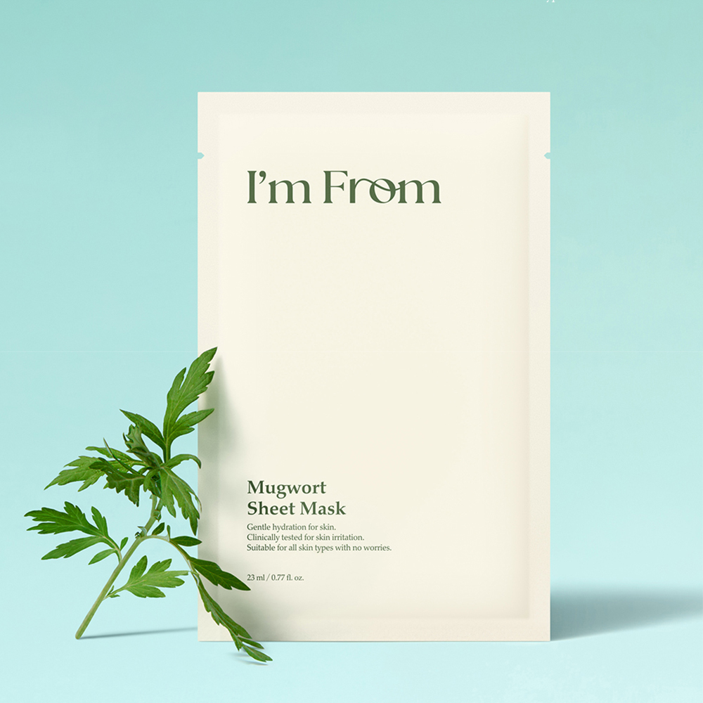 I'M FROM Mugwort Mask - masca de fata formulata cu extract de Mugwort, care contribuie la calmarea pielii si la revitalizarea tenului - 23 ml