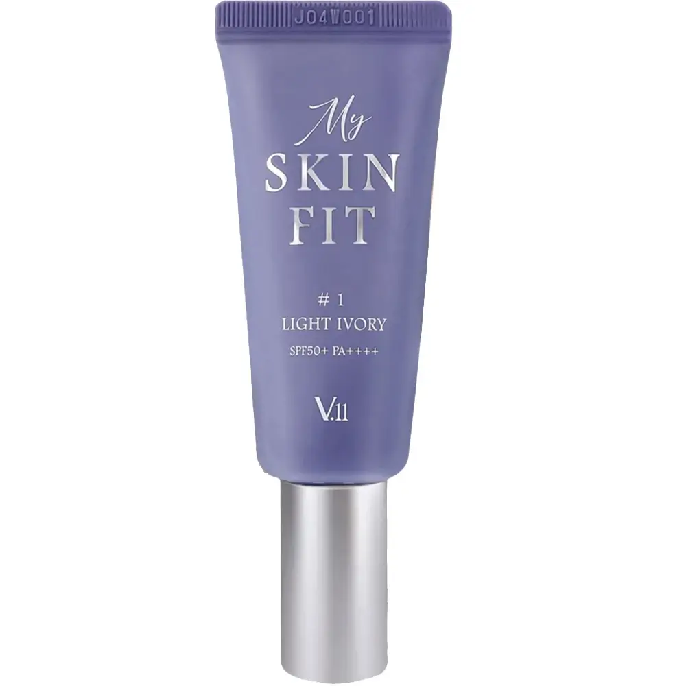 VILLAGE 11 FACTORY MY Skin Fit BB Cream - Crema Coloranta de fata #1 Light Ivory SPF 50+ PA++++ - Protectie UV si hidratare cu Acid Hialuronic si Centella Asiatica, 20 ml