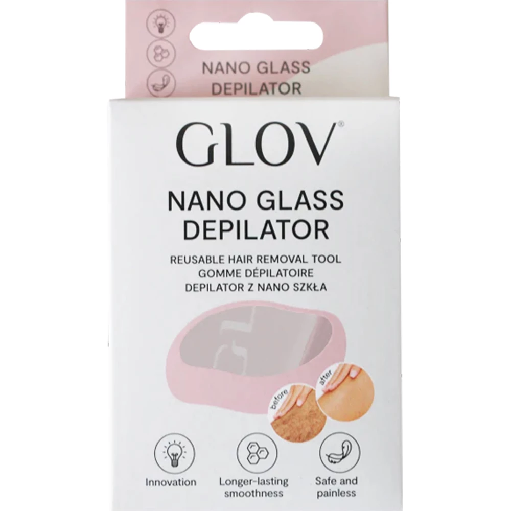 GLOV Nano Glass Depilator Epilator cu nano-sticla - epilare delicata fara durere si exfoliere blanda, pentru piele fina si luminoasa