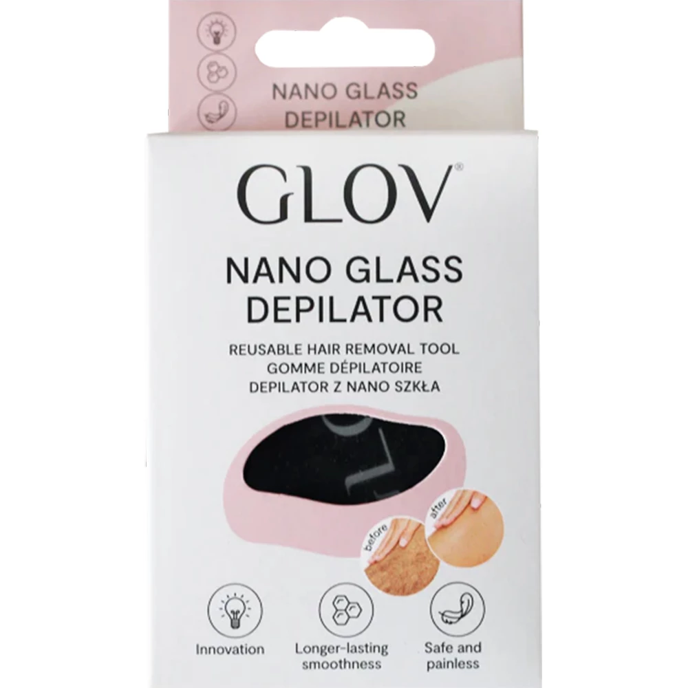 GLOV Nano Glass Depilator Epilator Nano-Sticla CrystalSmooth - Epilare delicata fara durere si exfoliere pentru piele fina si luminoasa