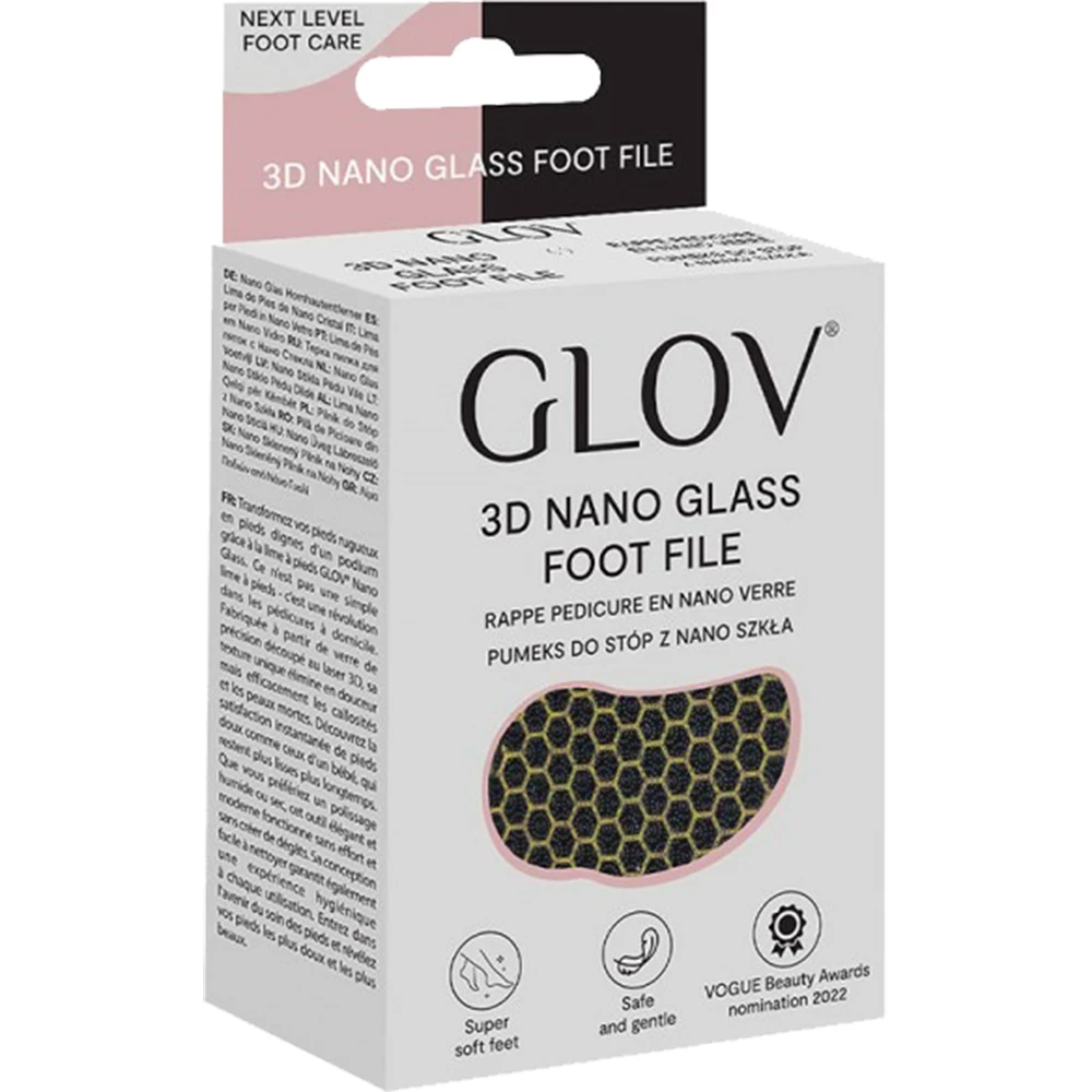 GLOV Nano Glass Foot File Black - Ustensila din sticla nano pentru calcaie uscate si crapate