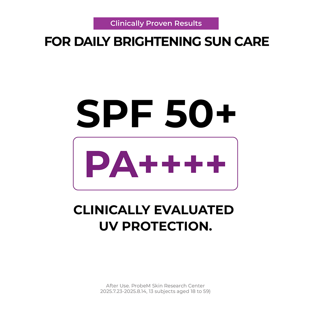 JUMISO Niacinamide 3+ Tone-up Sunscreen, 40 ml - Crema de fata formulata cu niacinamida si acid tranexamic, care contribuie la protectia ridicata impotriva radiatiilor UVA si UVB si la mentinerea luminozitatii tenului, Daily