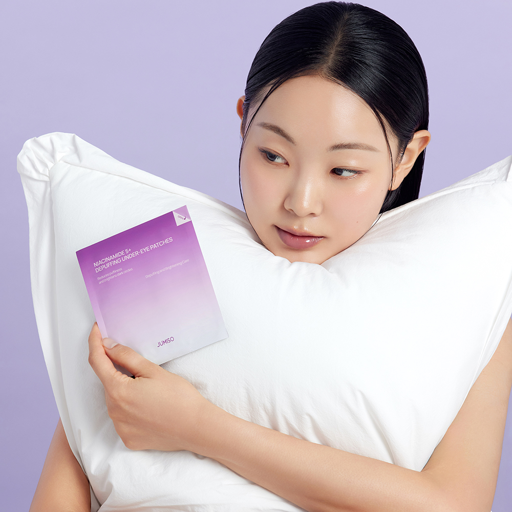 JUMISO Niacinamide 5+ Depuffing Under-Eye Patches 10 gr - Plasturi pentru ochi formulati cu niacinamida si cafeina, care contribuie la diminuarea aspectului pungilor de sub ochi si al cearcanelor